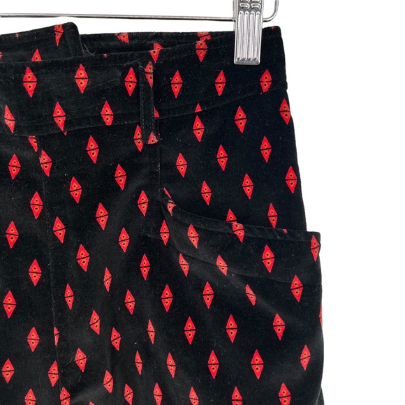 Vintage Liz Sport Super High Waist Retro Abstract Velvet Pants, Size 4 - Picture 8 of 14